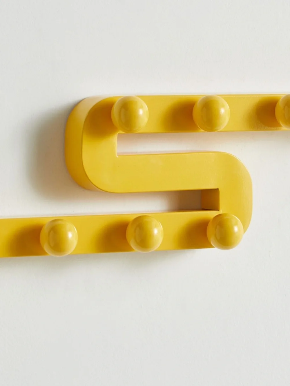 NWT Urban Outfitters Lizzy Wall Multi Storage Hook Yellow Iron